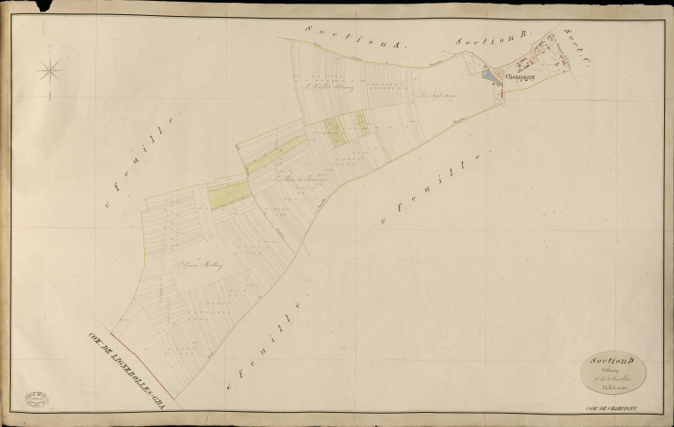 Champigny-la-Futelaye. Section D _ d'Osmoy _ 2e de 4 Feuilles