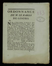 Ordonnance du bailli de Gisors pour la publication des lettres du roi du 24 janvier 1789, en exécution des ordres du roi et de l'ordonnance du lieutenant général au bailliage de Rouen.