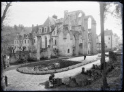 Ruines et vestiges de l'abbaye Notre-Dame de Fontenelle de Saint-Wandrille-Rançon (Seine-Maritime).