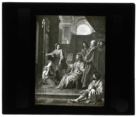 Musée du Louvre de Paris, tableau de Jouvenet « Jésus, Marthe et Marie ».