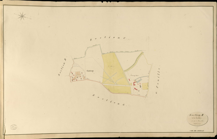 Cintray. Section H _ de la heurterie _ 1re de 2 Feuilles