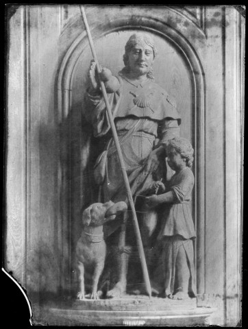 Église de Bézu-la-Forêt (Eure), statue de Saint-Roch.