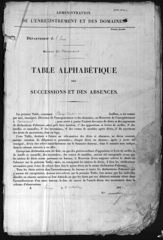 Tables 1847-1865