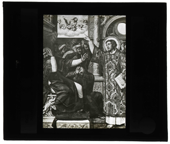 Musée de Madrid (Espagne), tableau de V. Macip, représentant "Saint-Étienne accusé de blasphème ".