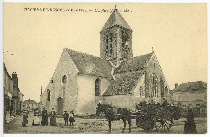 Villiers-en-Désoeuvre. L'Eglise (XIIe siècle).