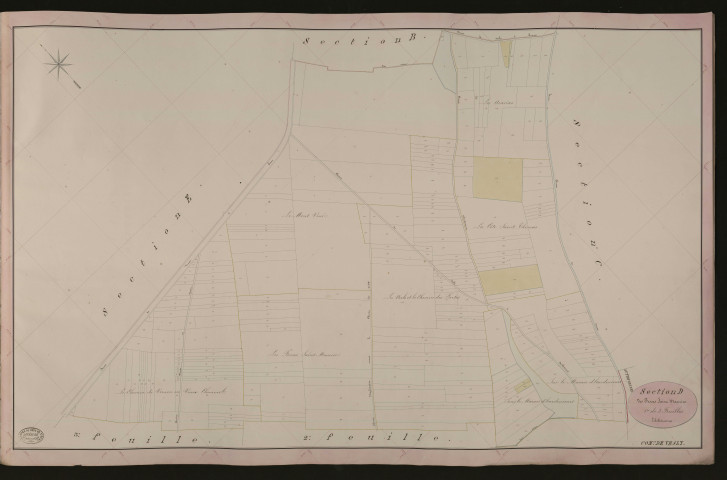 Vesly. Section D _ des Fosses Saint Maurice _ 1re de 3 Feuilles