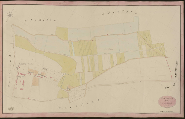 Gamaches-en-Vexin. Section A _ de l'Eglise _ 2e de 3 Feuilles