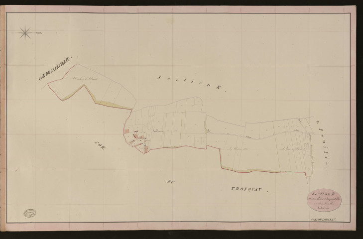 Lorleau. Section B _ du Mout aux Prêtres et de la grande Vallée _ 1re de 3 Feuilles