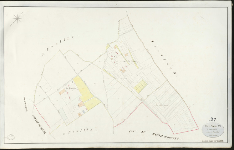 Notre-Dame-du-Hamel. Section C _ de Maupertuis _ 2ème de 3 feuilles _ Echelle de 1 à 2500