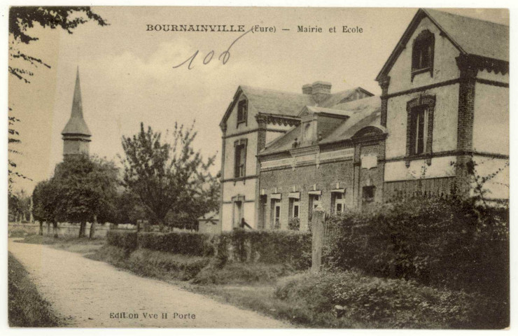 Bournainville. Mairie et Ecole.