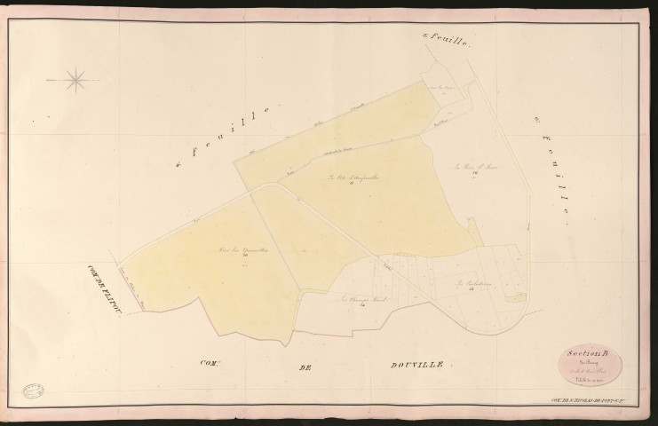 Saint-Nicolas-de-Pont-Saint-Pierre. Section B _ du Bourg _ 5e de 6 Feuilles