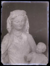 Église du Tilleul-Lambert (Eure), statue de Vierge à l'enfant, détail.