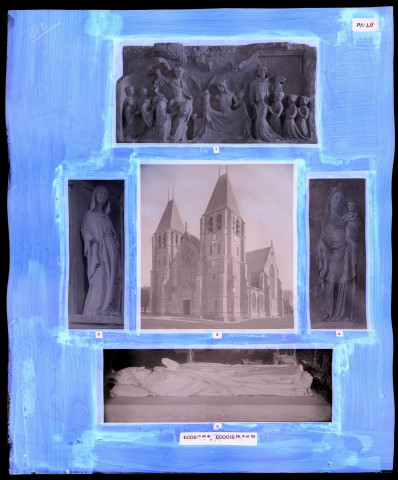 "Églises rurales du département de l'Eure" du chanoine Bonnenfant tome I, planche LII Écos (Eure) et Écouis (Eure).