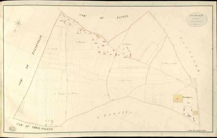 Bazoques. Section B _ des Buissons _ 1re de 2 Feuilles
