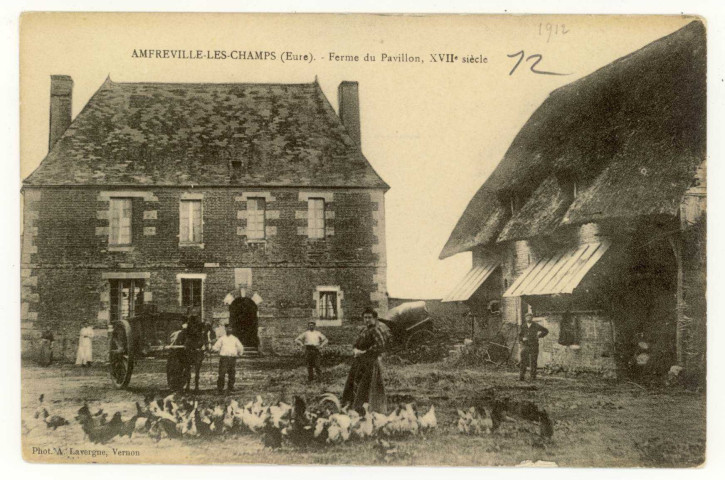 Amfreville-les-Champs. Ferme du Pavillon, XVIIe. Siècle.