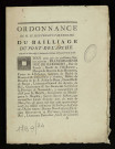 Ordonnance imprimée du lieutenant particulier du bailliage de Pont-de-l’Arche pour l'assemblée générale à Rouen.