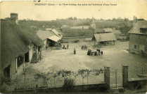 Daubeuf-près-Vatteville. Le Mont Joyeux, vue prise de l'intérieur d'une Ferme.