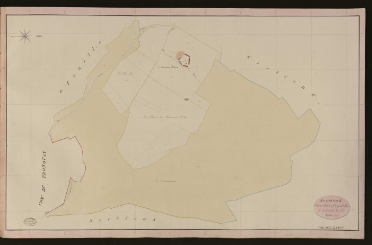 Lorleau. Section B _ du Mout aux Prêtres et de la grande Vallée _ 3e et dernière Feuille