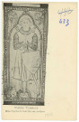 Neuville-sur-Authou. Pierre Tombale dans l'église de Neuville-sur-Authou.