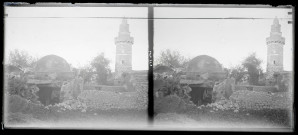 Vue extérieure de la mosquée d'Ascalon (Israël) en ruines.