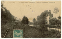 Acquigny. L'Eure et le couvent de Sainte-Barbe.