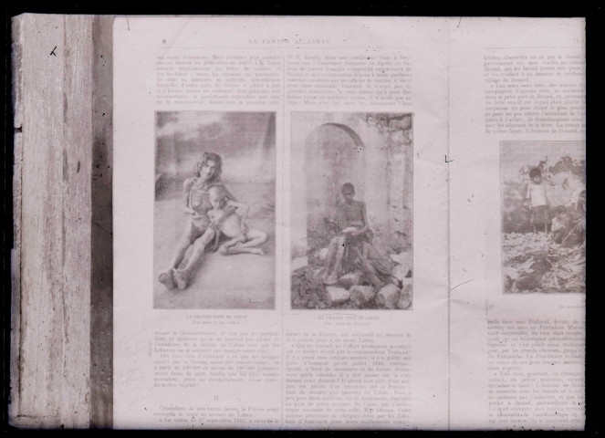 La grande pitié du Liban, une mère et son enfant et scènes de la famine au Liban, un groupe d'affamés.