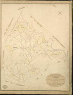 Manthelon. Tableau d'assemblage _ du Plan Parcellaire de la Commune de Manthelon _ Canton de Damville - Evreux - Eure. _ Terminé sur le Terrain le 24 Septembre 1839 , sous l'administration de M. de Monicault, Préfet _ M. Levitre, Maire _ sous la Direction de M. Garnier, Directeur des Contributions directes _ M. Le Fébure, Géomètre en Chef. _ Par M. Gérard, Géomètre de 1re classe.