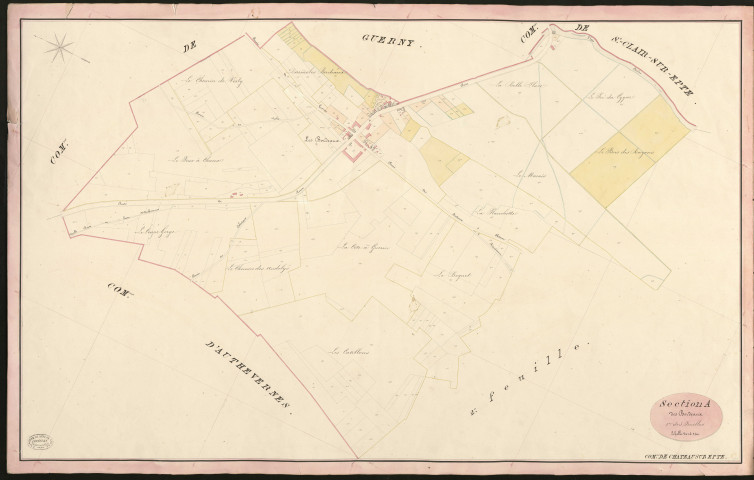 Château-sur-Epte. Section A _ des Bordeaux _ 1re de 3 Feuilles