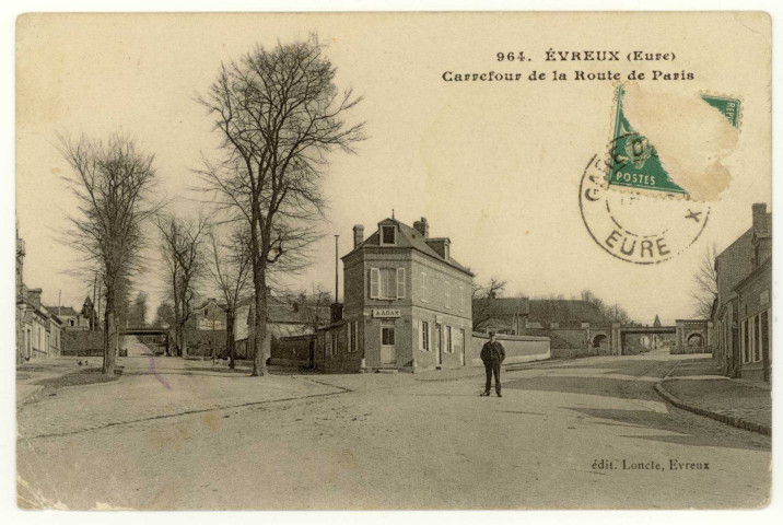 Evreux-Ville. Carrefour de la Route de Paris.