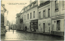 Andelys (Les). Crue de la Seine, Janvier 1910 - Petit Andely Rue Blanchard.