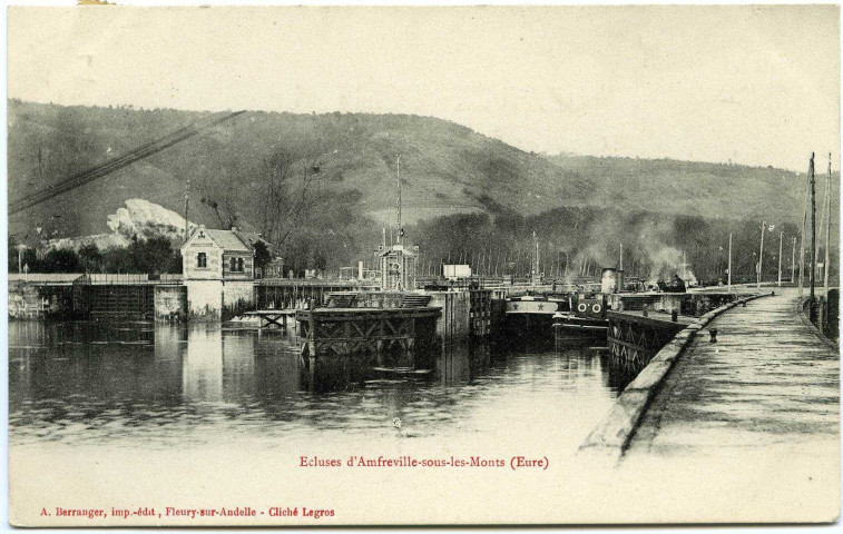 Amfreville-sous-les-Monts. Ecluses d'Amfreville-sous-les-Monts (Eure).