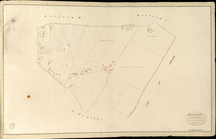Beaubray. Section D _ des Ventes Mauxe _ 1re de 2 Feuilles