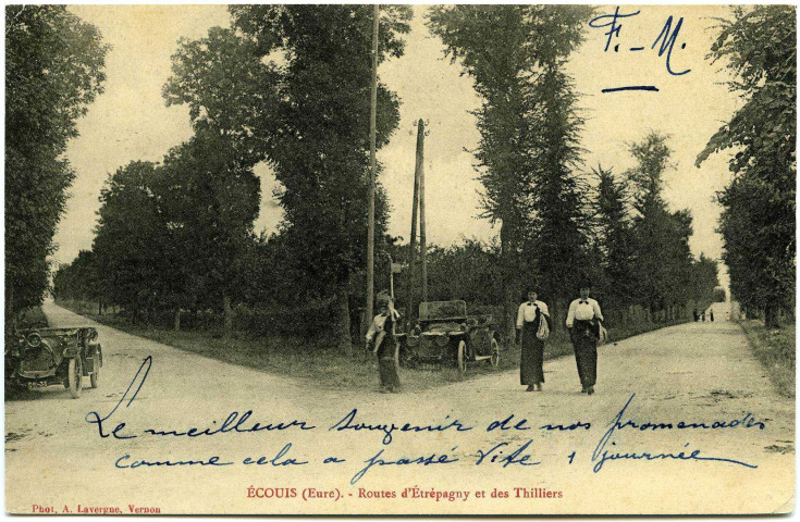Ecouis. Route d'Etrepagny et des Thilliers.