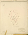 Saint-Meslin-du-Bosc. Tableau d'assemblage _ du Plan Parcellaire de la Commune de St Melain-du-Bosc _ Canton d'Amfreville - Louviers - Eure. _ Terminé sur le Terrain en 1828 , sous l'administration de M. Le Vicomte Raymond Delaître , Préfet _ M. Desportes, Maire _ sous la Direction de M.Hurtrelle, Directeur des Contributions directes _ M. Hautier, Géomètre en Chef. _ Par M. Charpentier, Géomètre de 1re classe.