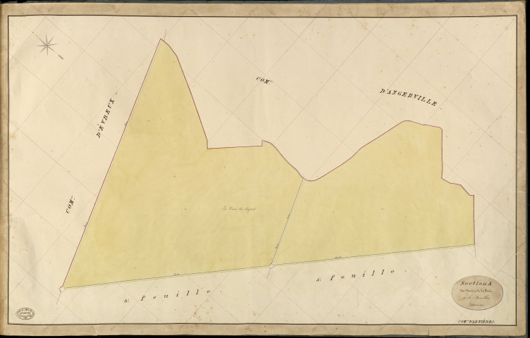 Arnières-sur-Iton. Section A _ des Vaux et de la Forêt _ 4e de 7 Feuilles