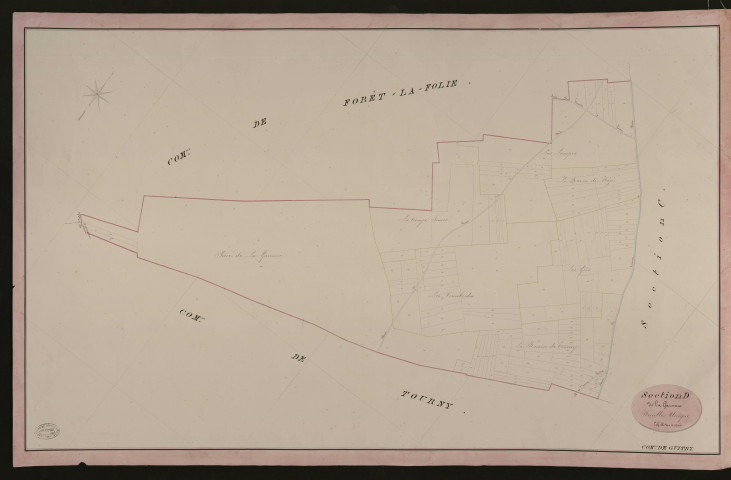 Guitry. Section D _ de la Garenne _ Feuille Unique
