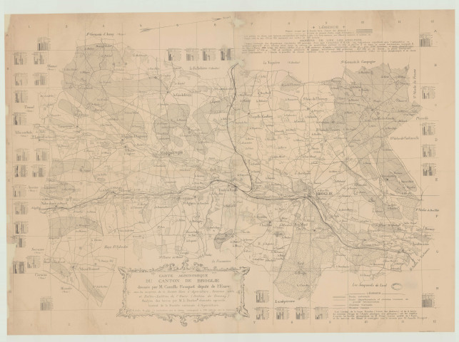 Carte agronomique des cantons de l'arrondissement de Bernay Broglie