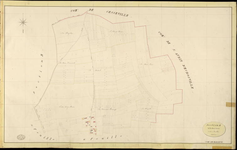 Marbeuf. Section A _ de la Mare Losier _ 1re de 5 Feuilles