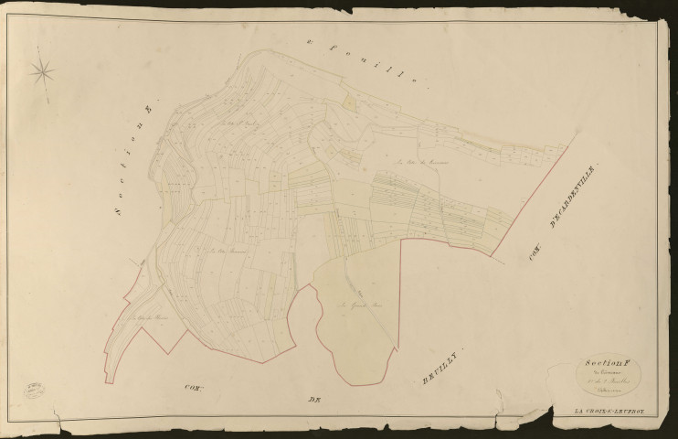 Croix-Saint-Leufroy (La). Section F _ de Crèvecoeur _ 1re de 2 Feuilles