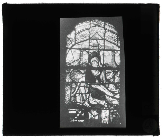 Église de Roman (Eure), vitrail "Pietà".
