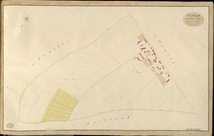 Claville. Section E _ de l'hermitage et de l'Epinay _ 2e de 3 Feuilles