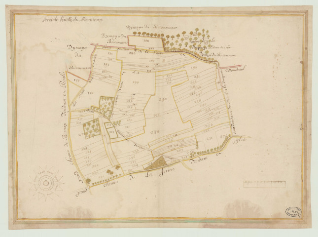 Bois-Anzeray - Plans de la paroisse de Marnières.