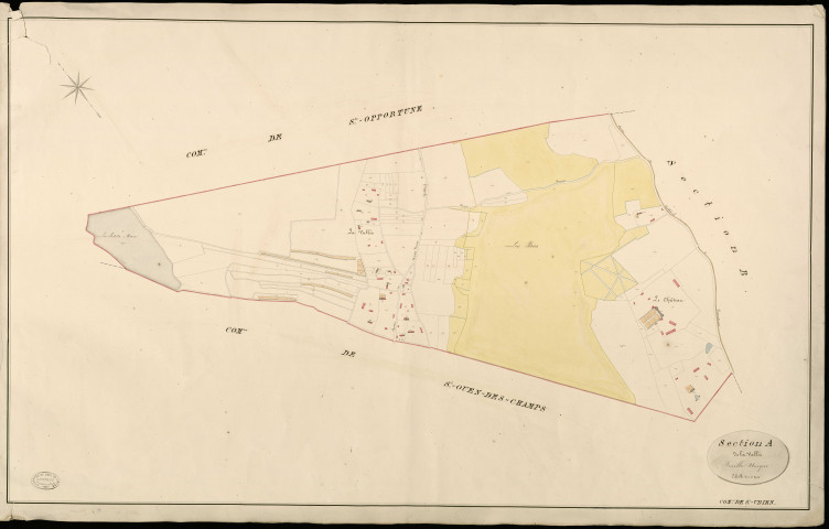 Saint-Thurien. Section A _ de la Vallée _ Feuille Unique