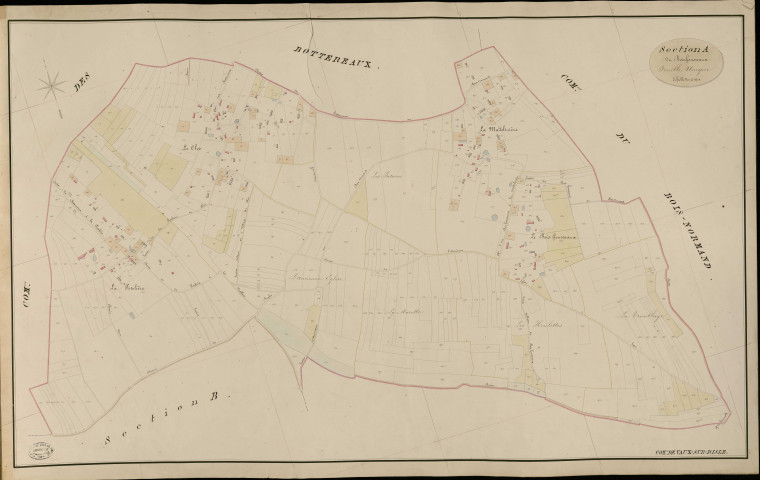 Vaux-sur-Risle. Section A _ du Bois-Gousseaux _ Feuille Unique