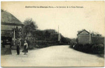 Amfreville-les-Champs. Le Carrefour de la Route Nationale.
