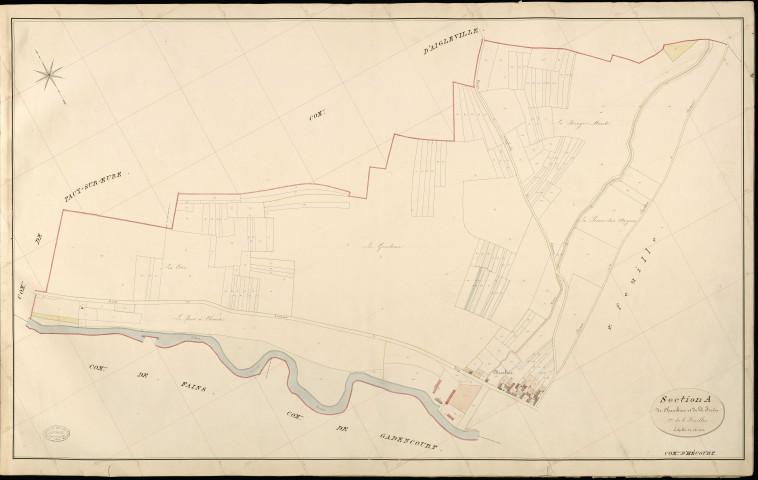 Hécourt. Section A _ de Chambine et de la Forêt _ 1re de 6 Feuilles