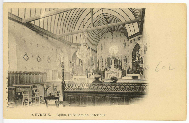 Saint-Sébastien-de-Morsent. Eglise Saint-Sébastien intérieur.
