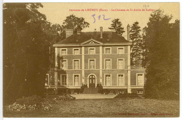 Saint-Aubin-de-Scellon. Le Château de St-Aubin de Scellon.
