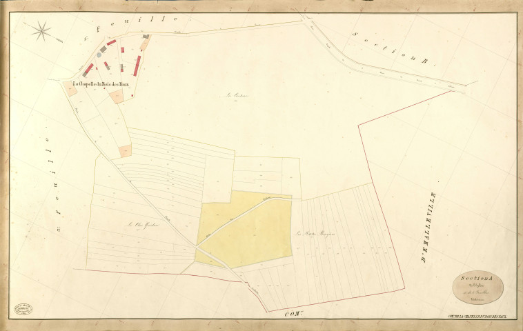 Chapelle-du-bois-des-Faulx (La). Section A _ de l'Eglise _ 4e de 5 Feuilles