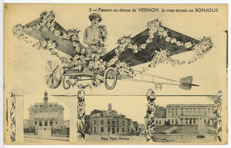Vernon-Ville. Carte souvenir.